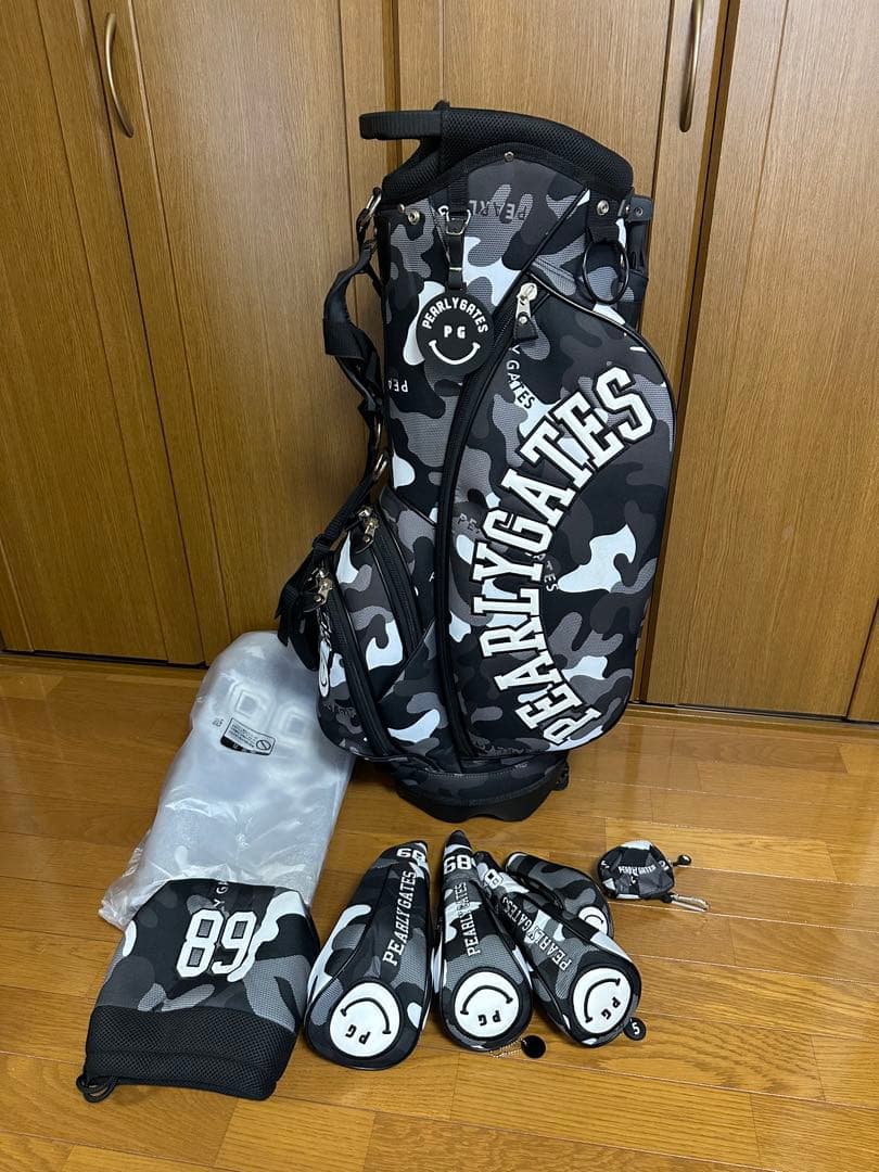 PEARLY GATES グレーカモフラージュスタンドキャディーバッグ