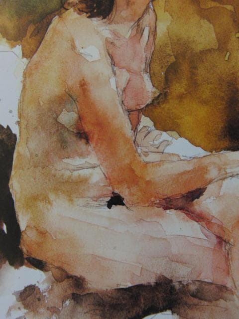 醍醐芳晴、【イヤリング】、希少な画集画、新品高級額・額装付