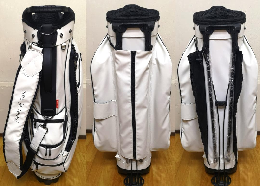 イルマヤテラスのビッグジッパーキャディバッグ（ホワイト）