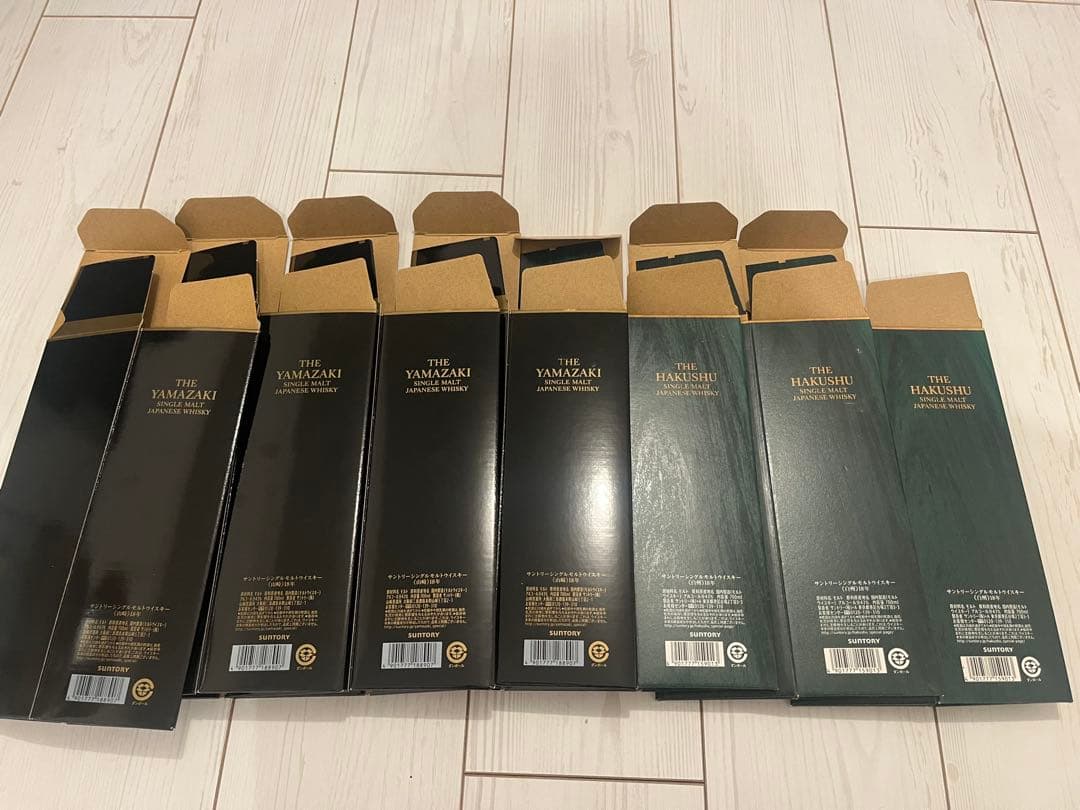 や*様 山崎18年空箱4枚　白州18年空箱3枚
