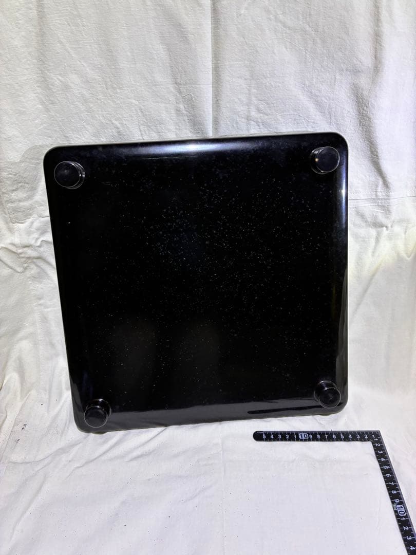 昭和レトロ 漆塗り 角盆 10枚セット 大型トレー 約40cm