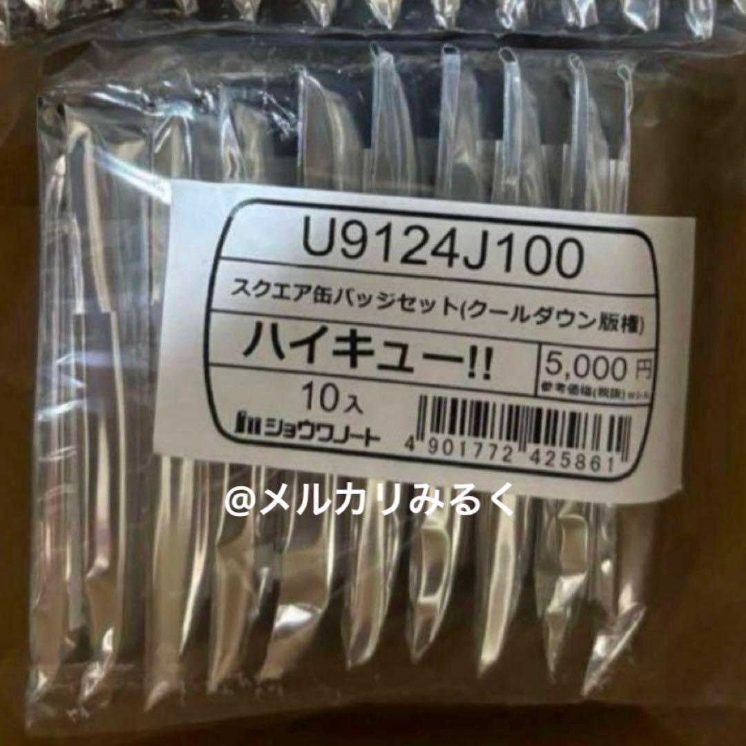 新品 ハイキュー スクエア缶バッジ おすわり クールダウン 各4 計8セット