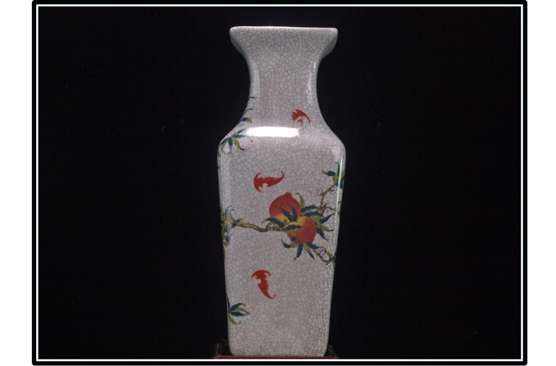 祖父蔵出品 清時代在銘手描き花瓶 美術品　激安骨董品 DE1022B14-1