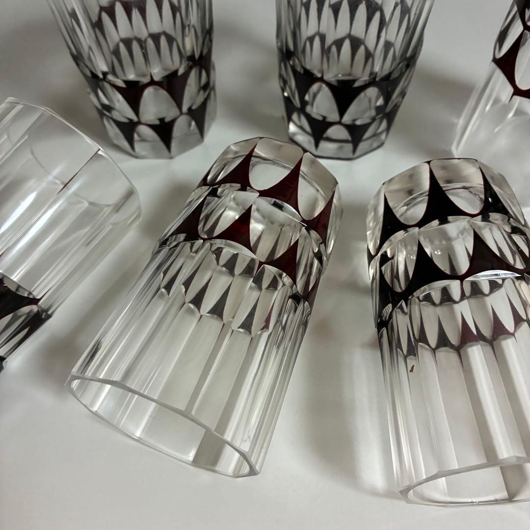 大正〜昭和初期　切子のコップ　アールデコ