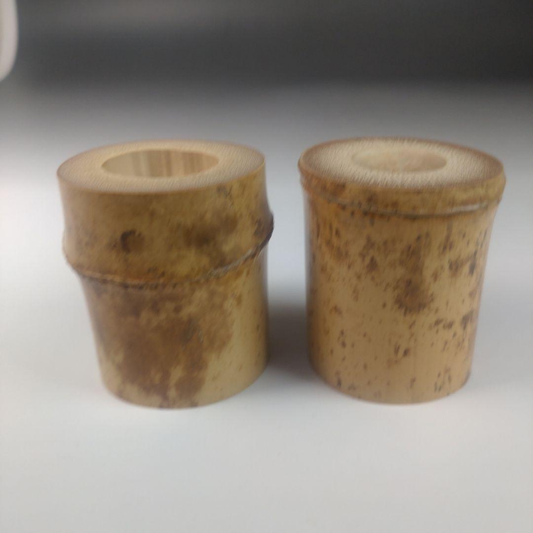 ウ22 蓋置　『吉田宗林　大徳寺　福本積應　極箱』『竹　蓋置一双』共箱　茶道具