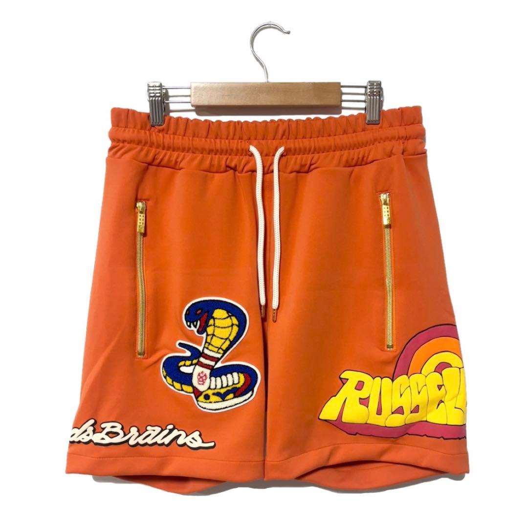 新品 ラッセルノ ゴルフ コブラ ワッペン ショートパンツ オレンジ M 4