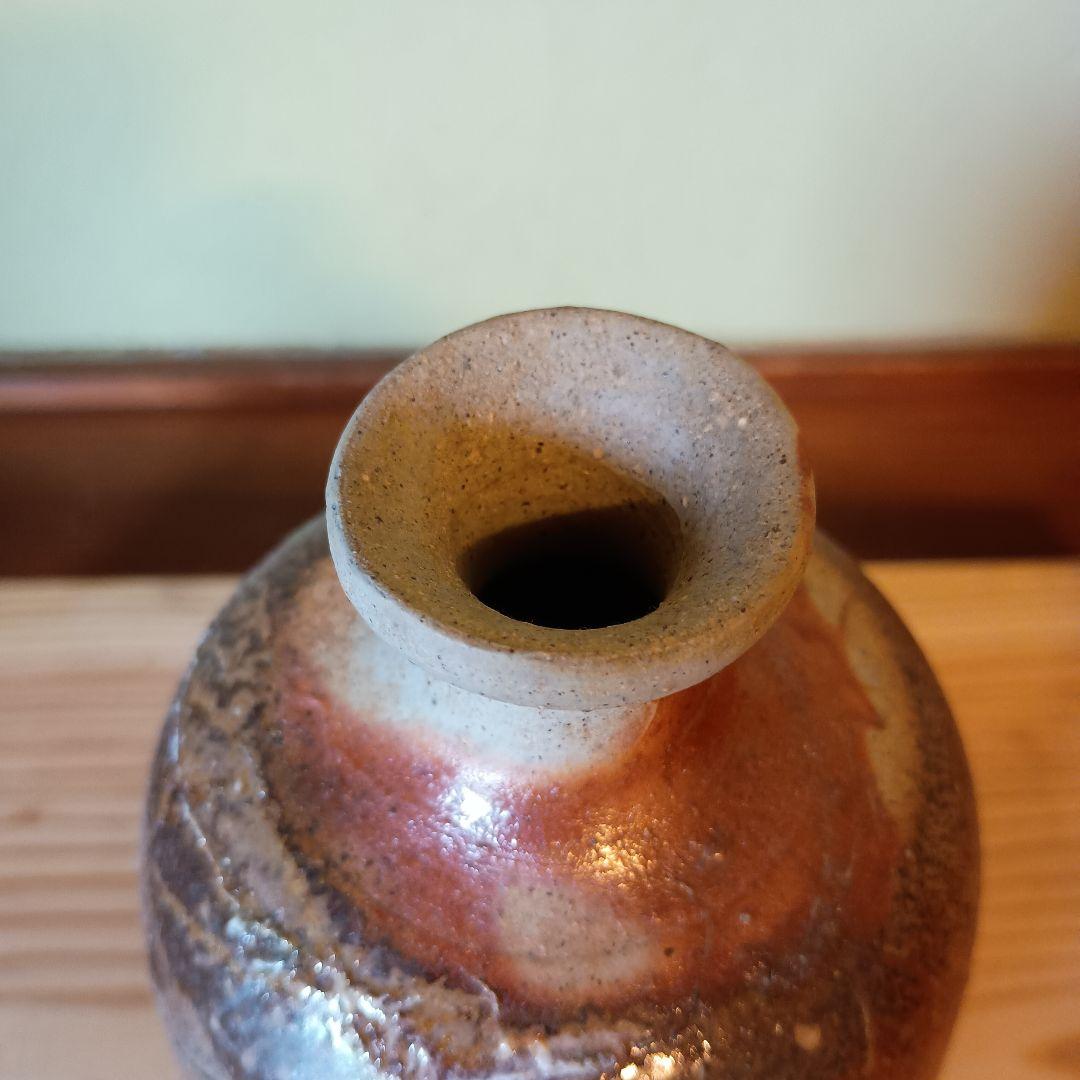 備前焼　人間国宝　伊勢崎淳　緋襷徳利　共箱