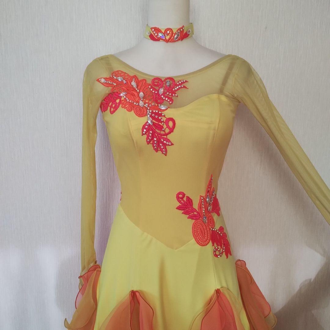 社交ダンス　ドレス　未使用 白樺ドレス　Ｓサイズ　スタンダード　フロート4本付き