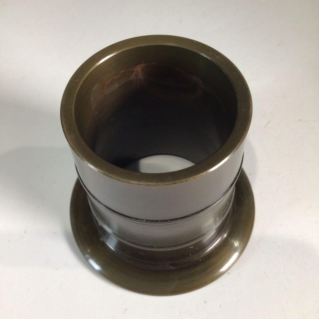 Ｐ３２１　皆具　『金谷浄雲造』『唐銅』『利休形』『水指　建水　蓋置　杓立』　共箱