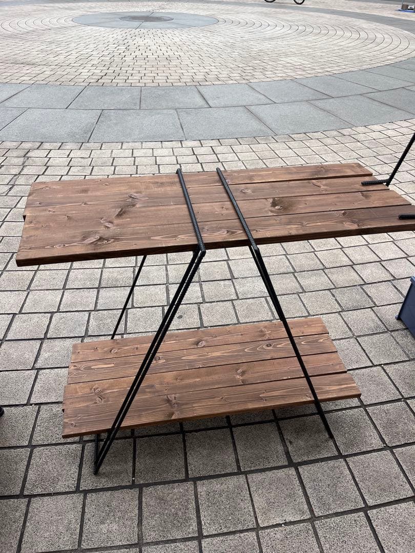 3wayアイアンシェルフ（テーブル）　収納袋付き