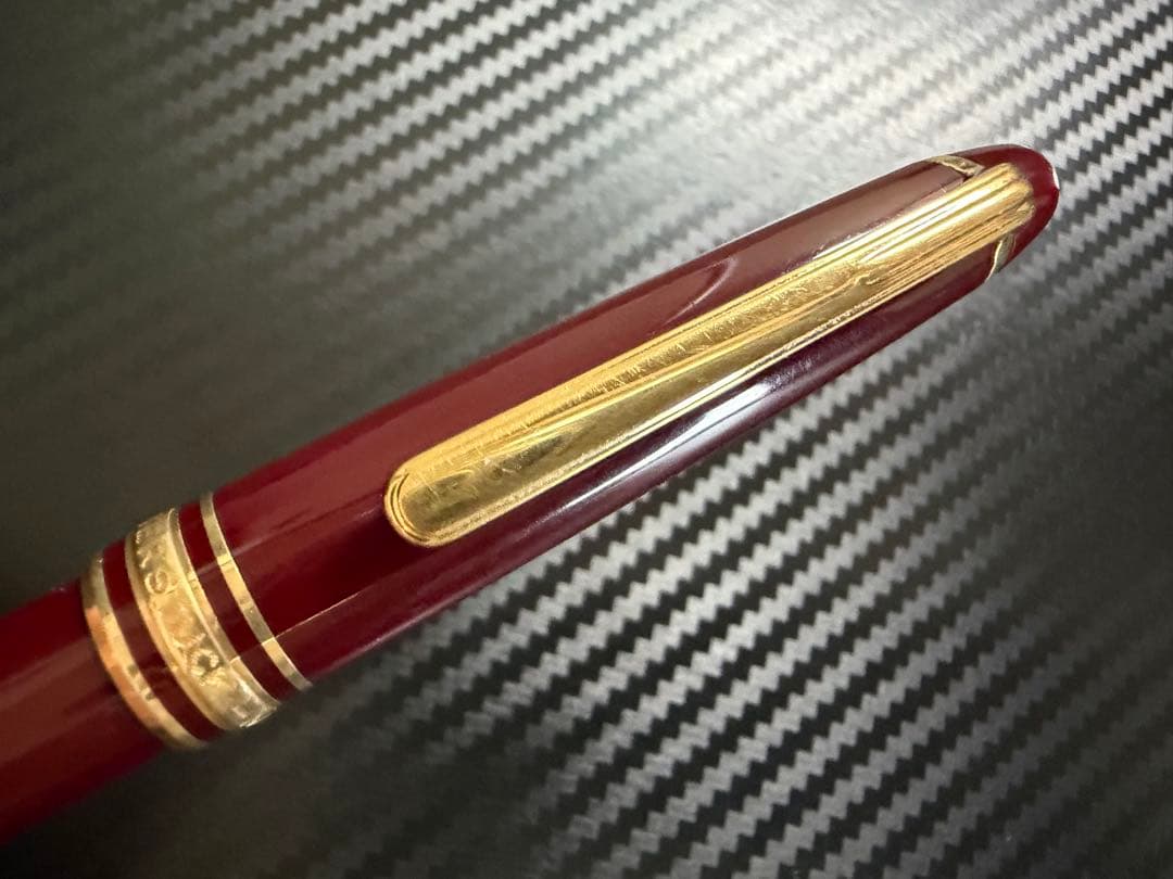 美品 エボナイト芯 モンブラン 144 ボルドー 全金 EF 極細字 万年筆
