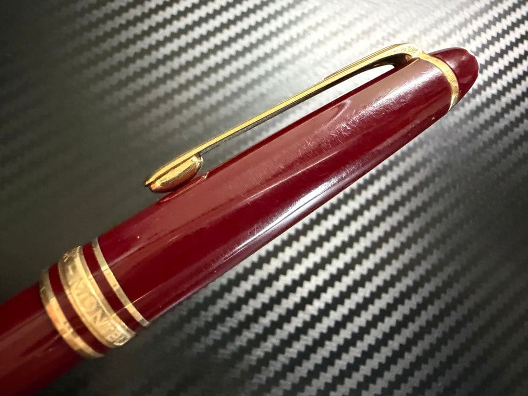 美品 エボナイト芯 モンブラン 144 ボルドー 全金 EF 極細字 万年筆