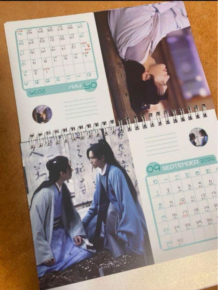 山河令 張哲瀚  龔俊　2024年+2025年卓上カレンダー