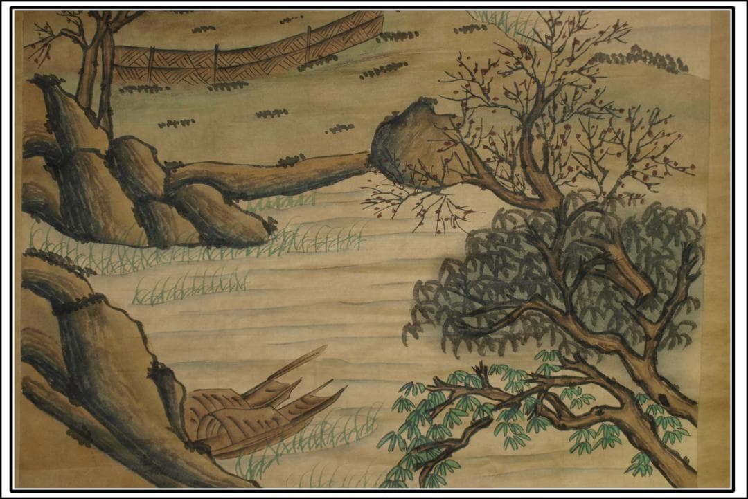 民間仕入れ品　中国清時代の人物図　肉筆絵　激安骨董品 BD151A7-1