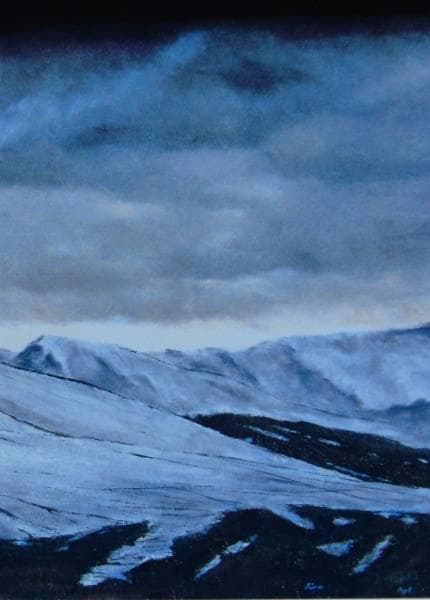 相原求一朗、【早暁　十勝岳】、希少・大判豪華画集画、新品高級額・額装付