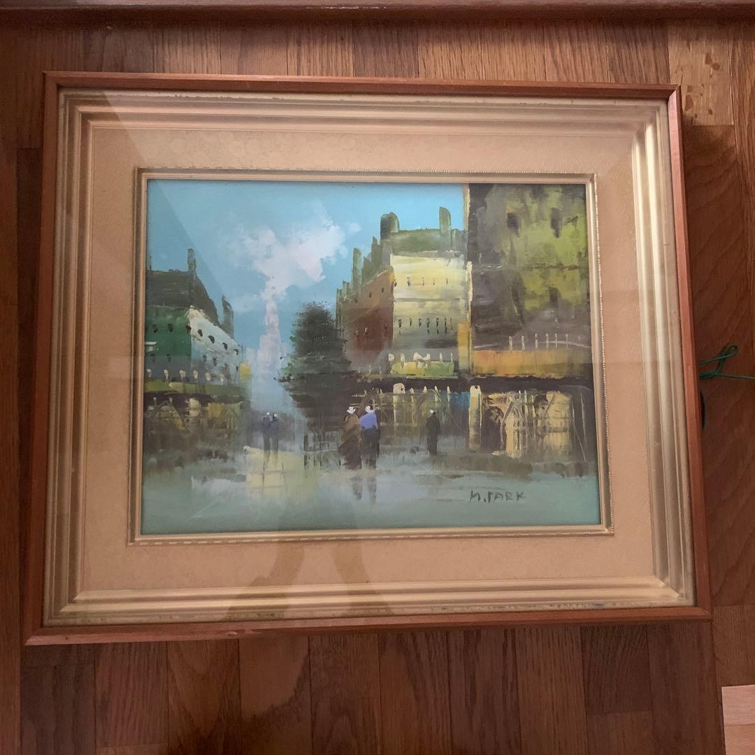 油絵　風景画　Ｍ．PARK　アンティーク