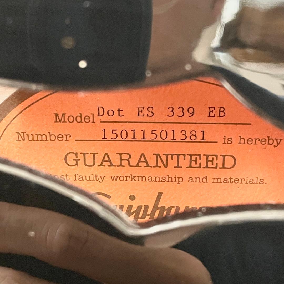 【美品】エピフォンEpiphone セミアコ　 DOT ES-339 Ebony