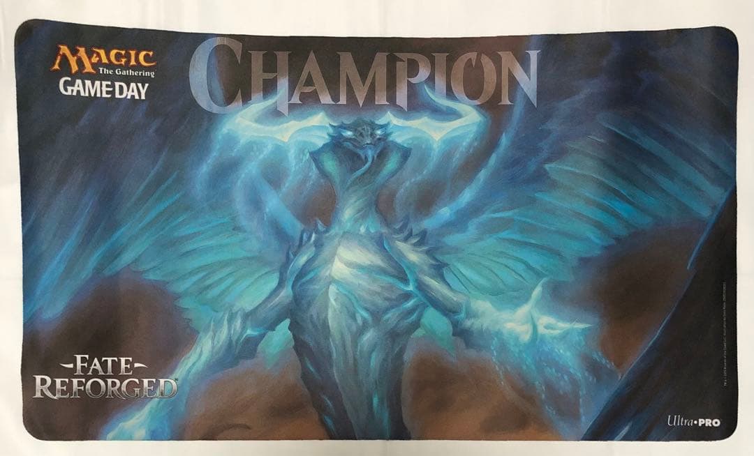 mtg 精霊龍、ウギン プレイマット ゲームデー champion 運命再編