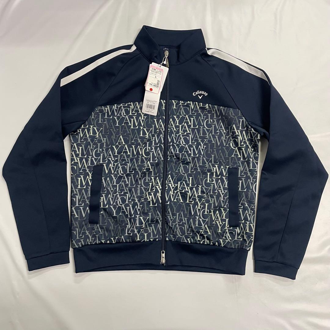 Callaway ゴルフウェア ロゴスウェットブルゾン L 紺