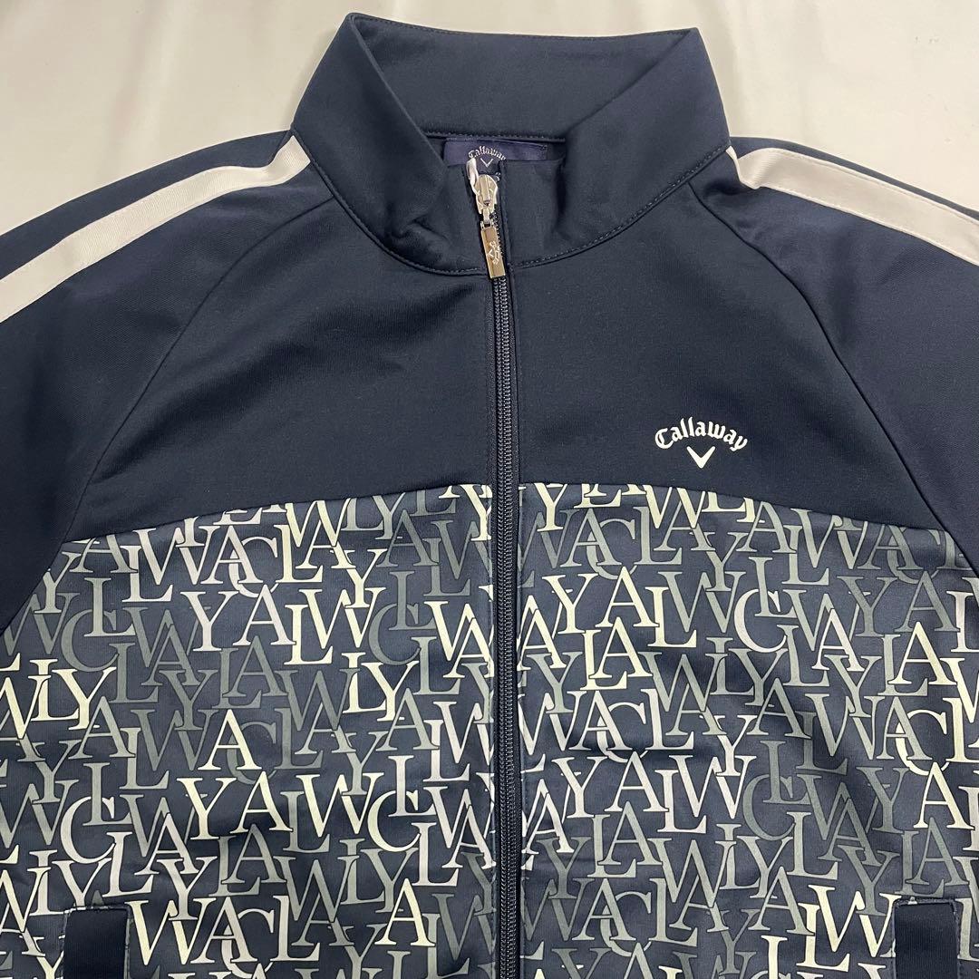 Callaway ゴルフウェア ロゴスウェットブルゾン L 紺
