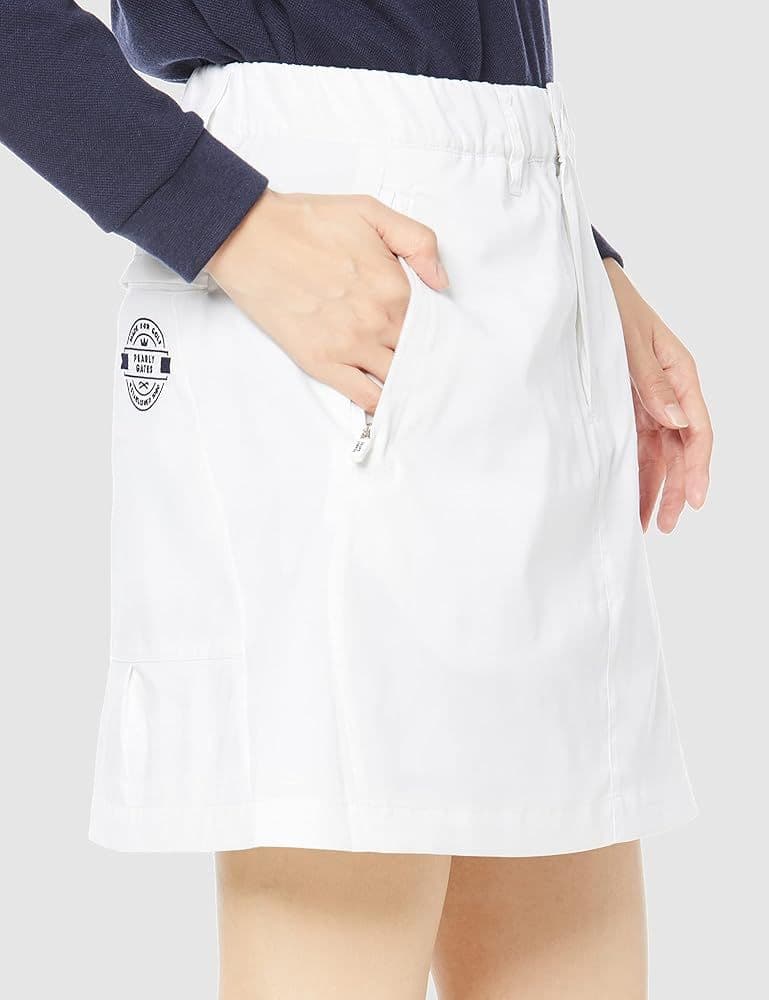 PEARLY GATES 蓄熱素材 ゴルフ スカート ホワイト