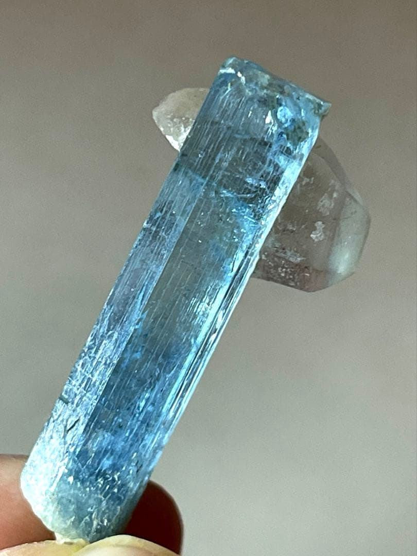 【希少・大結晶】アクアマリン 共生 スモーキークォーツ 原石 15.45 ct