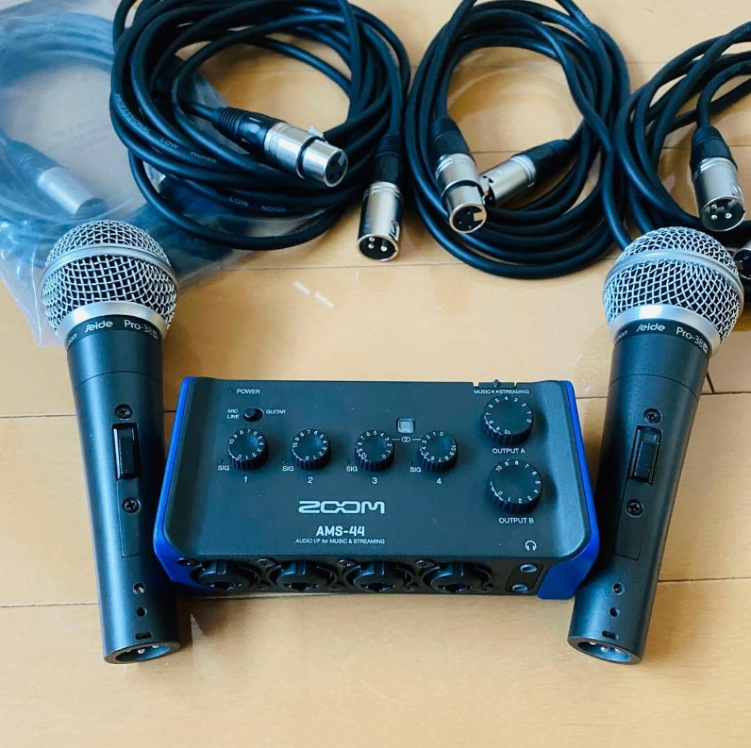 【美品・動作良好】ZOOMAMS-44オーディオインターフェイス配信録音用セット
