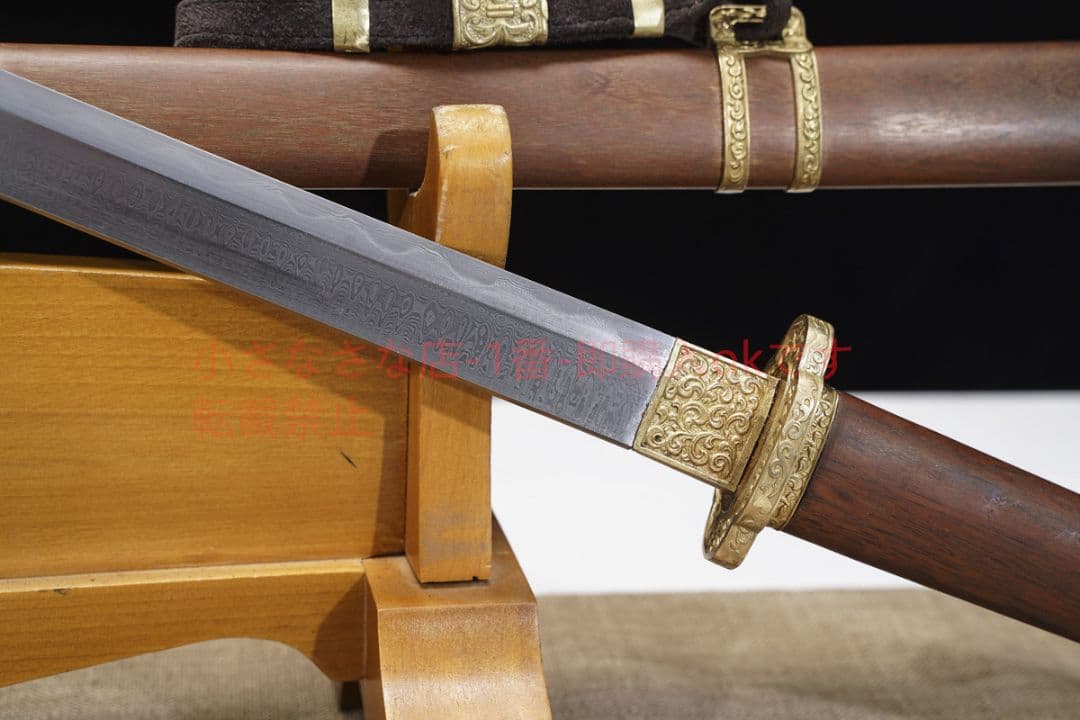 玄甲唐横刀百錬模様鋼天梯紋 古兵器 武具 刀装具 日本刀 模造刀 居合刀