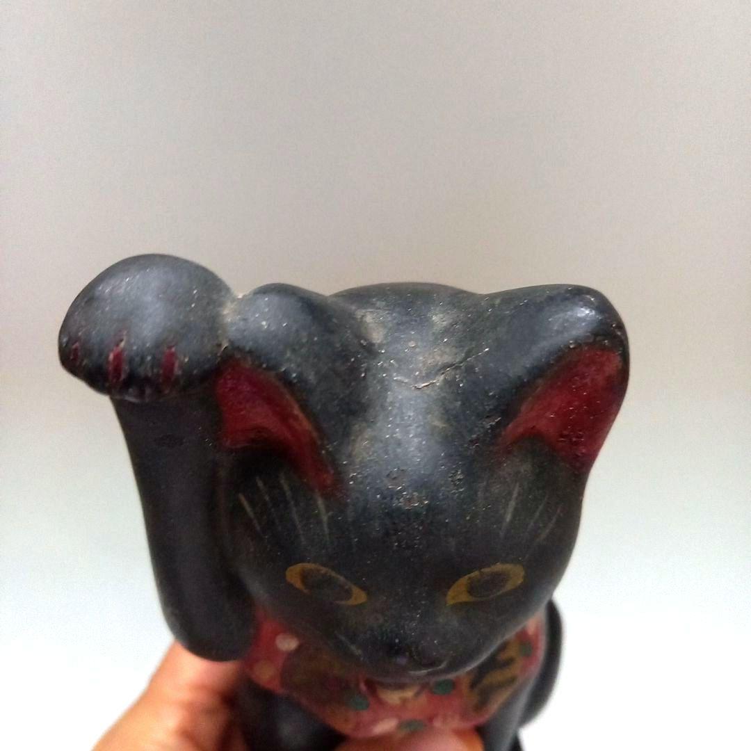 【訳あり品】招き猫　猫の置物　高さ16㎝