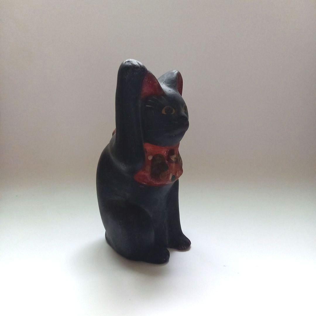 【訳あり品】招き猫　猫の置物　高さ16㎝