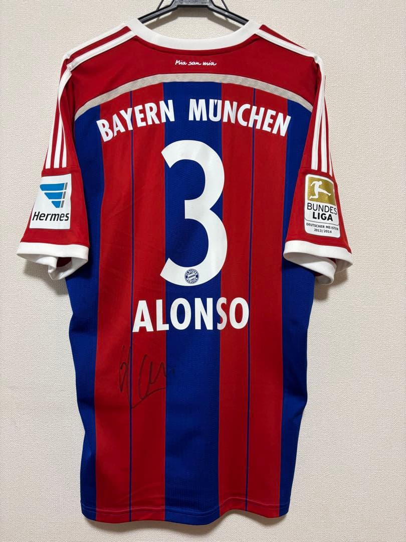 14-15 バイエルン・ミュンヘン シャビ・アロンソ 直筆サイン入り L