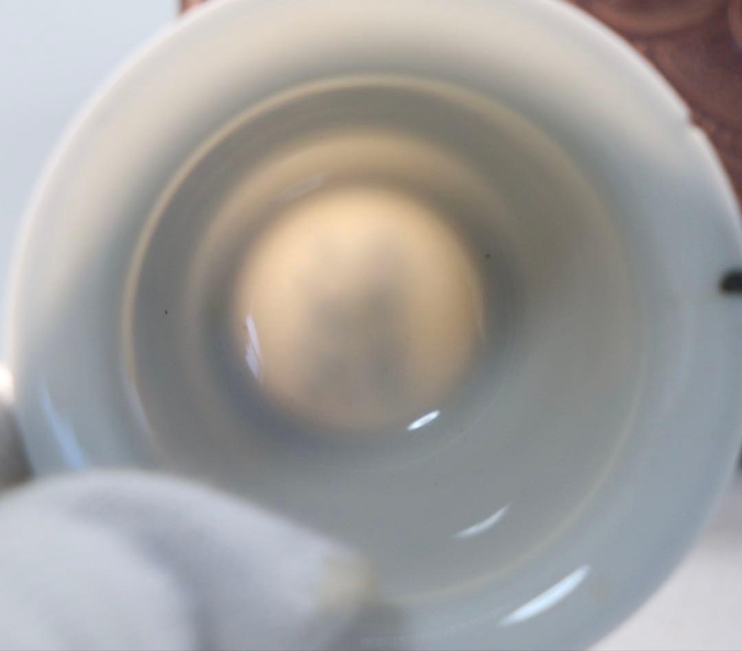 中国　大明成化年製　染付蓮弁紋小杯　木箱入　送料込み250210