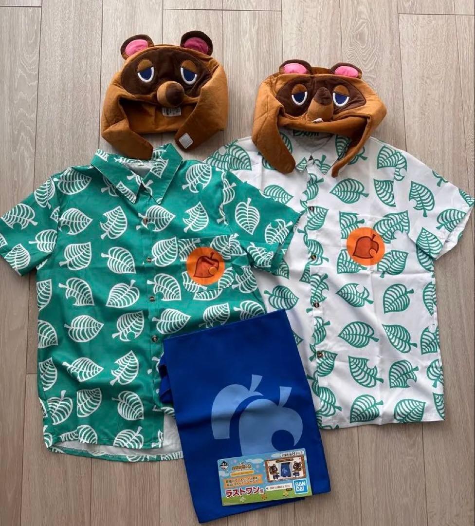 どうぶつの森 シャツと帽子ペアセット＋エプロン　5点セット