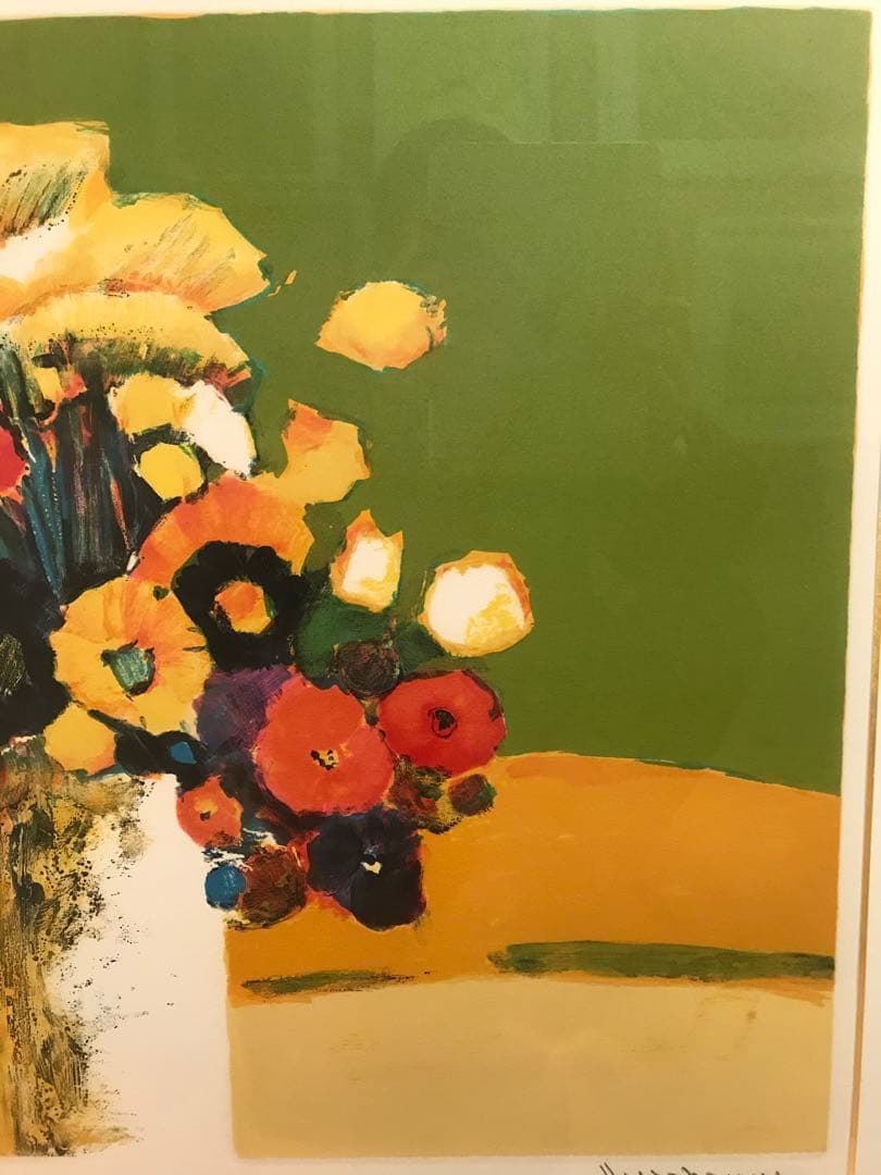 アレンバック　「セリの花束」　リトグラフ　直筆サイン・エディション有り