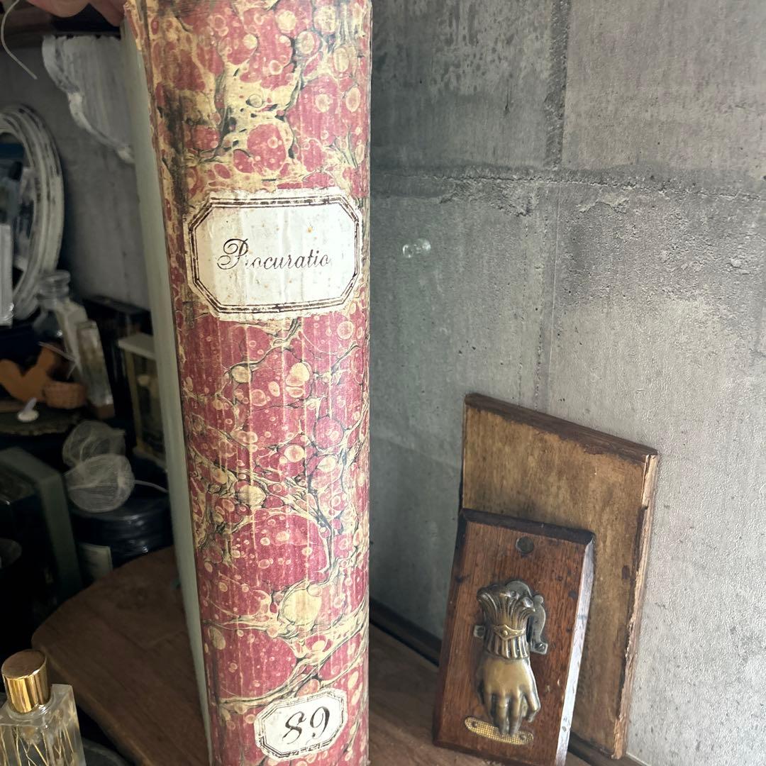 フランスアンティーク 木製 本 木箱 Krank クランクマルチェロ