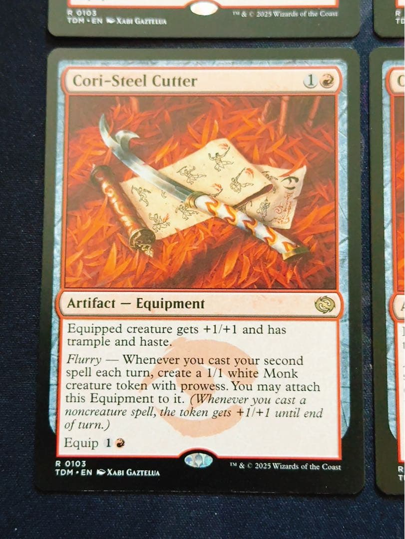 コーリ鋼の短刀　英語　4枚セット