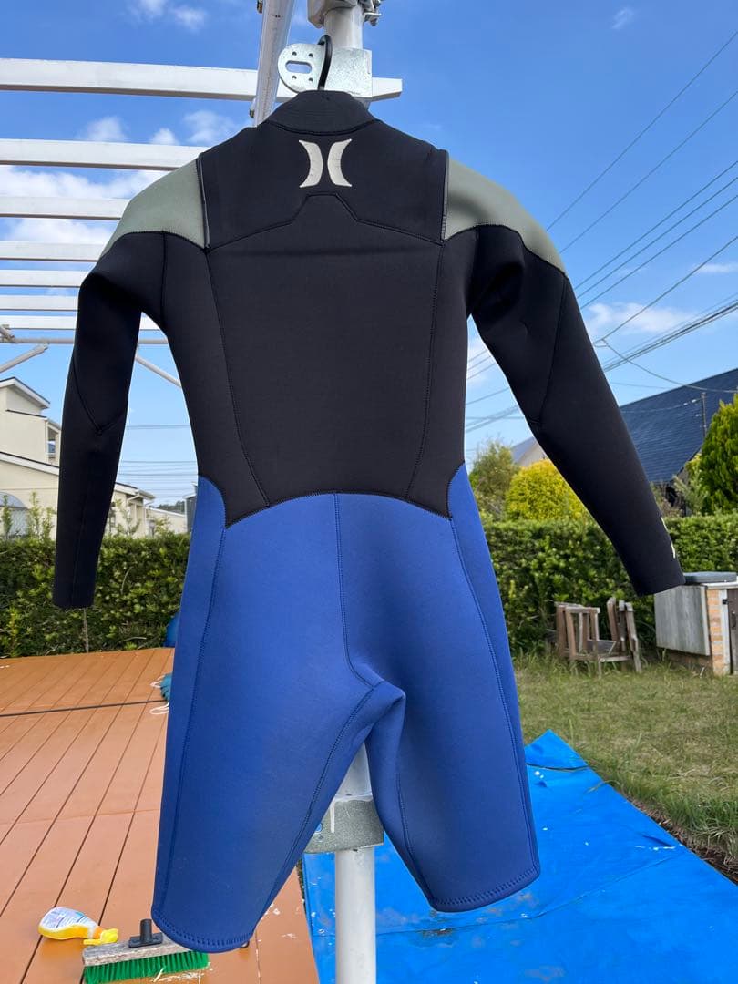 Hurley ロングスプリングウェットスーツ 黒/青