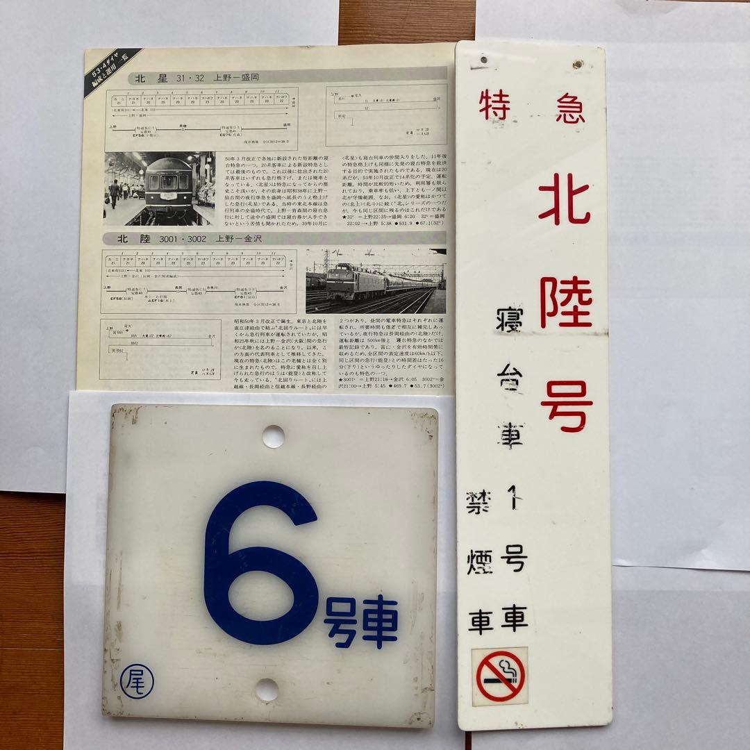 ブルートレイン20系号車札