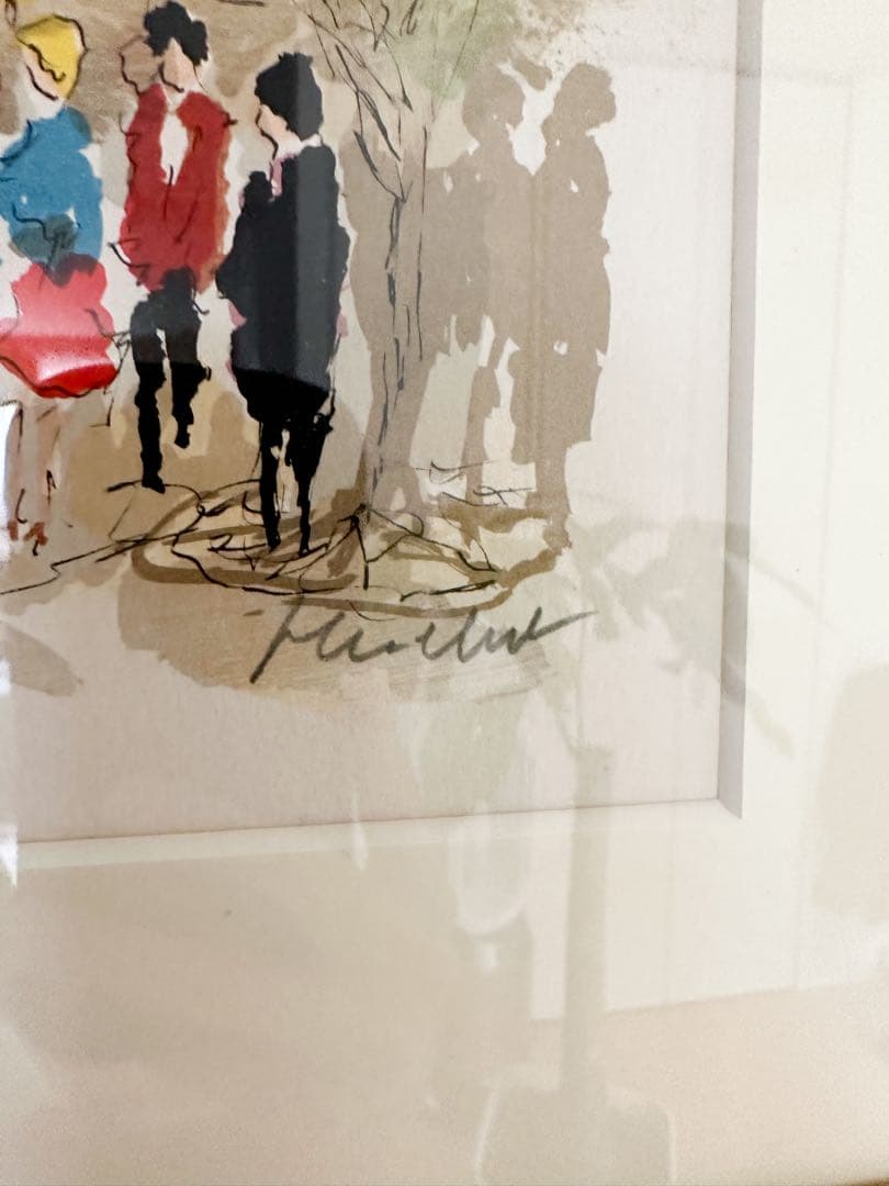 絵画　サイン有 リトグラフ 　パリ　 ウルバン