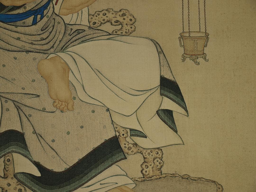 骨董掛け軸 清時代 肉筆保證　掛け軸 中国古董品古美術 BD476C11-4