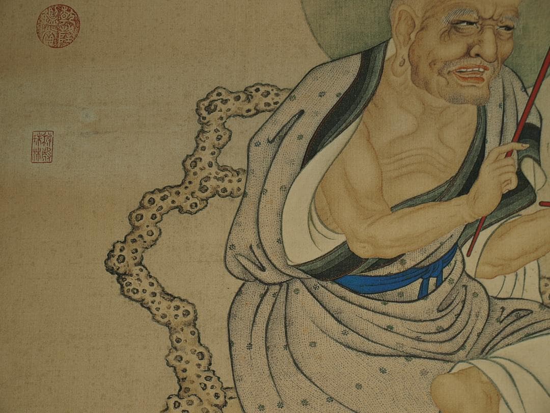 骨董掛け軸 清時代 肉筆保證　掛け軸 中国古董品古美術 BD476C11-4