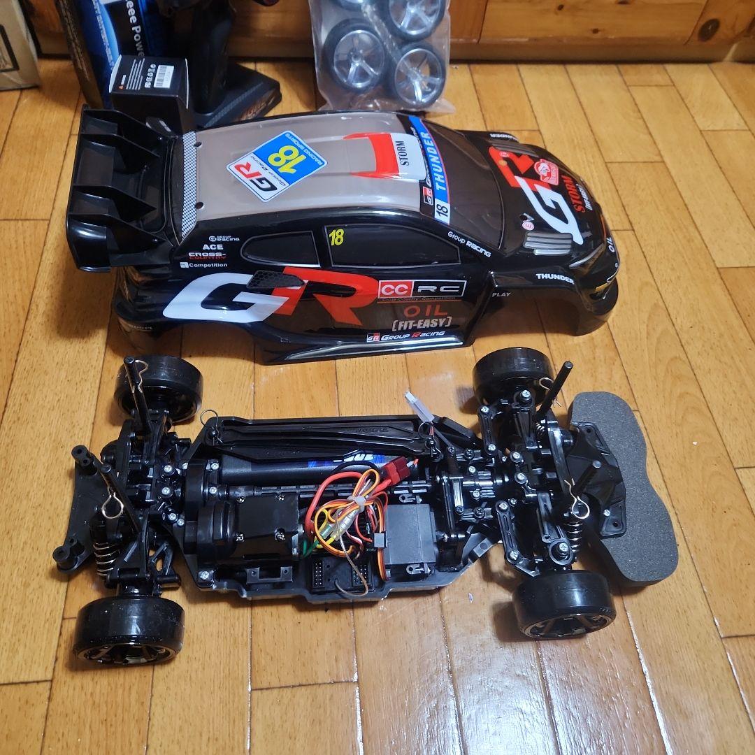 タミヤ ドリフト ラジコン フルセット　TT02　　黒 ラリー　ボディ　tt02