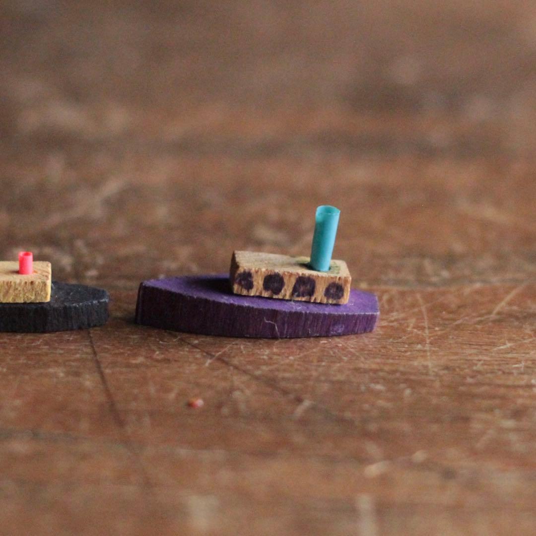 昭和 グリコ おまけ 木製 船 3個セット アンティーク 古道具