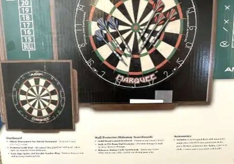 新品ブリストルダーツボード ウォールプロテクターハイドアウェイスコアボード付