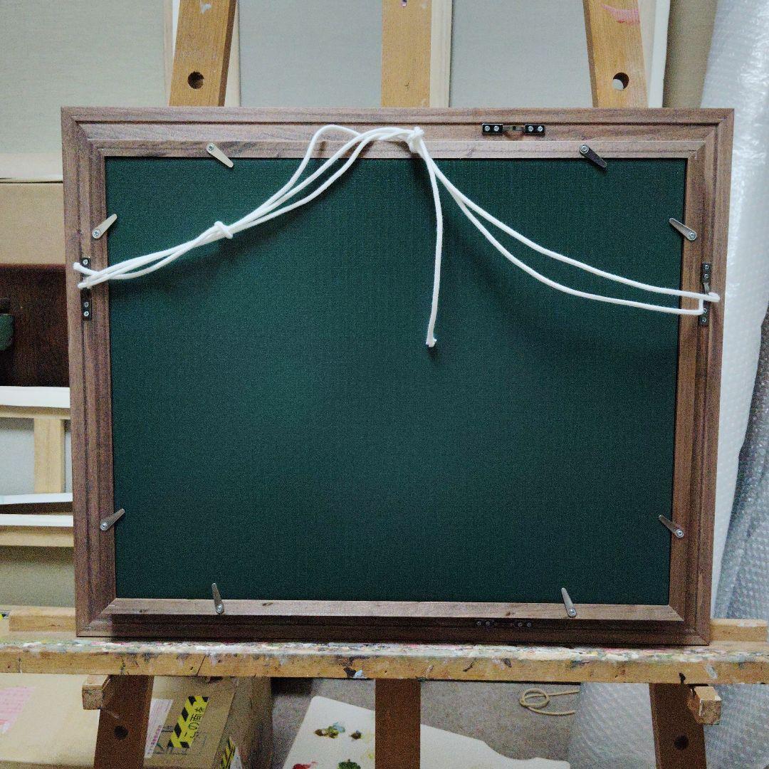 絵画、アクリル画、F6号、早秋の五箇山白川郷　佐原聖春