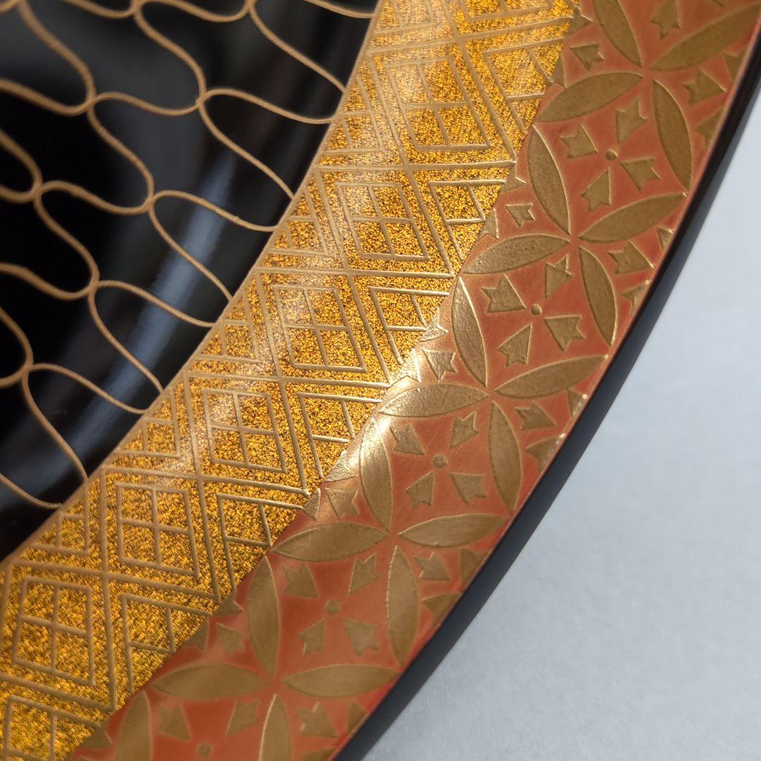 輪島塗　網目祥瑞食篭　松本正（正一）茶道具