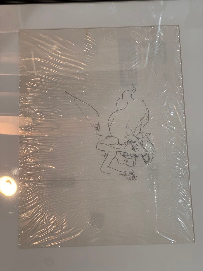 ディズニー　リトルマーメイド　アリエル　手書き　原画　ファインアート