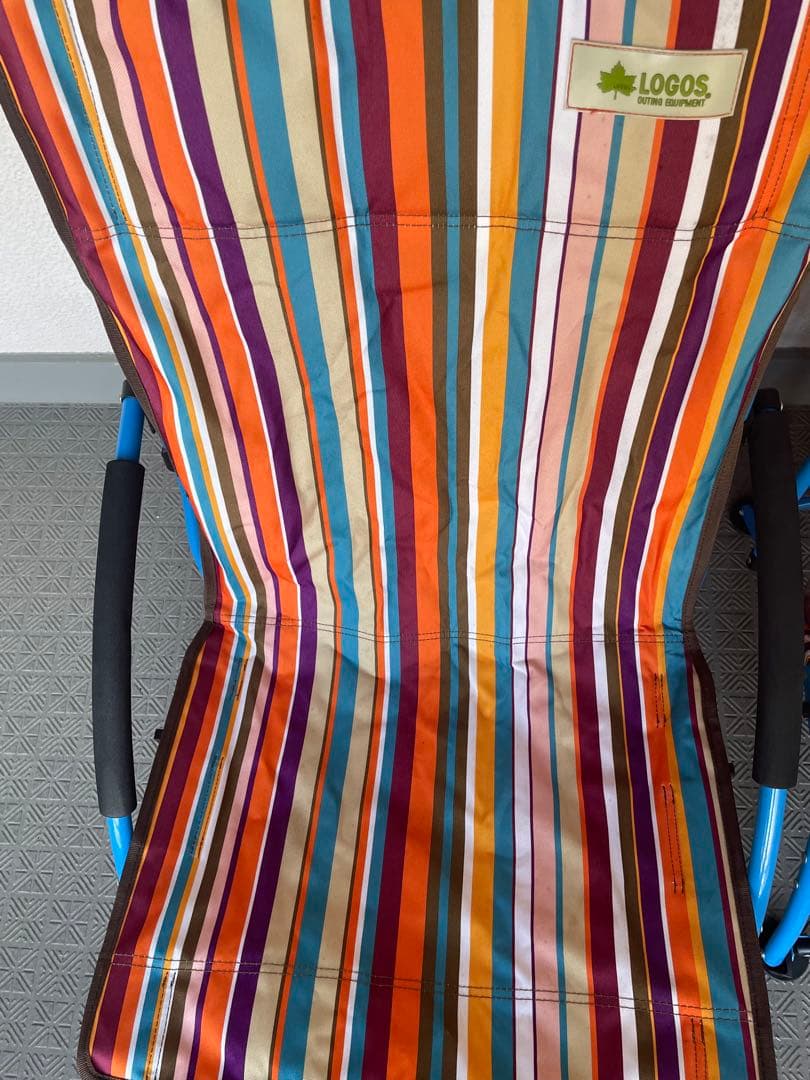 LOGOS あぐらチェア ストライプ 2脚セット