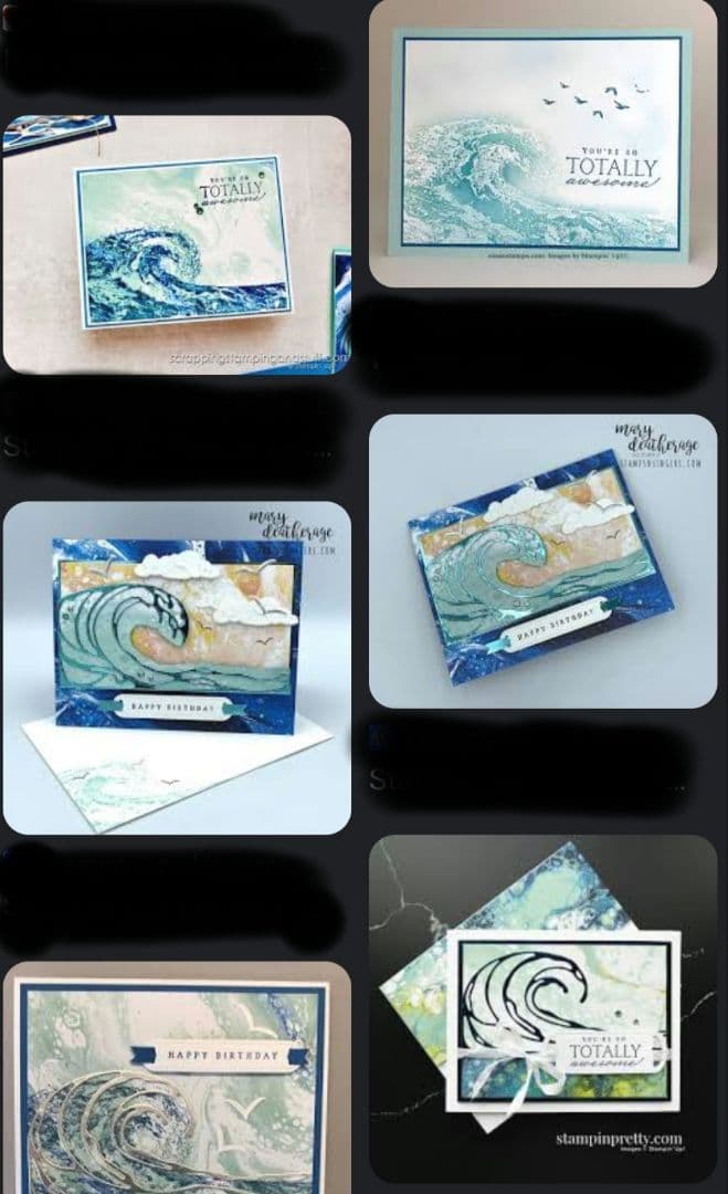 １点限り♡未使用　美しい波のスタンプ＆ダイ　スタンピンアップ