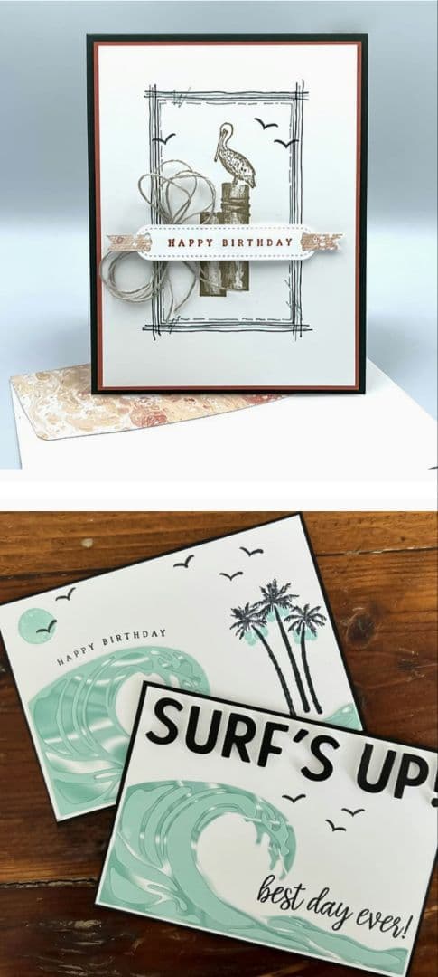 １点限り♡未使用　美しい波のスタンプ＆ダイ　スタンピンアップ